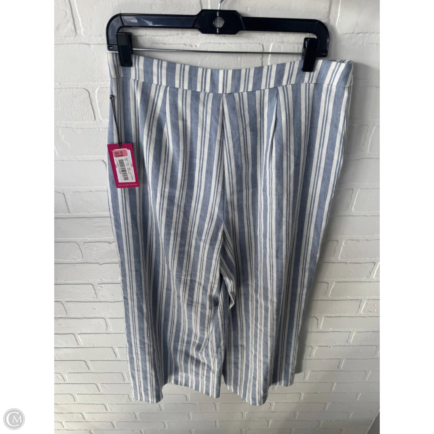 Pants Wide Leg By Vince Camuto In Blue & White, Size: 12