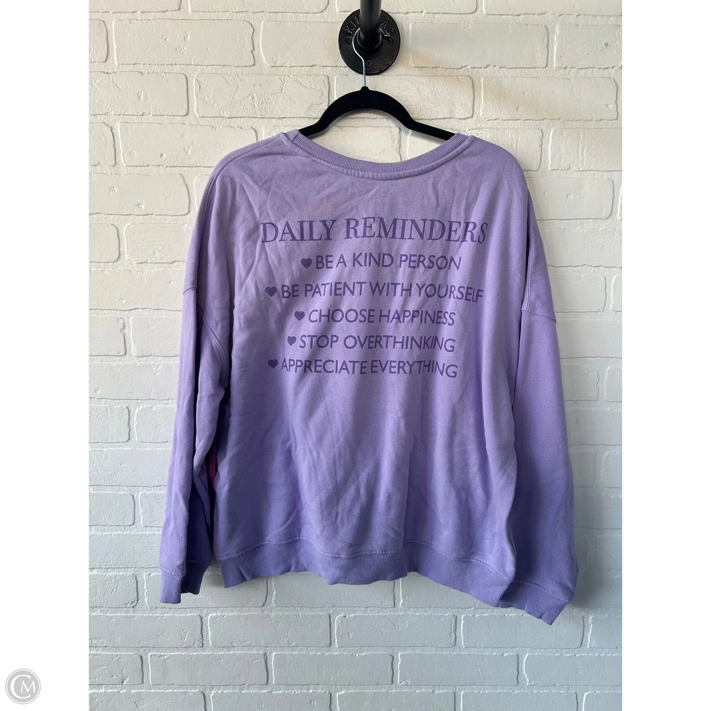 Sweatshirt Crewneck By Zoe And Liv In Purple, Size: Xxl