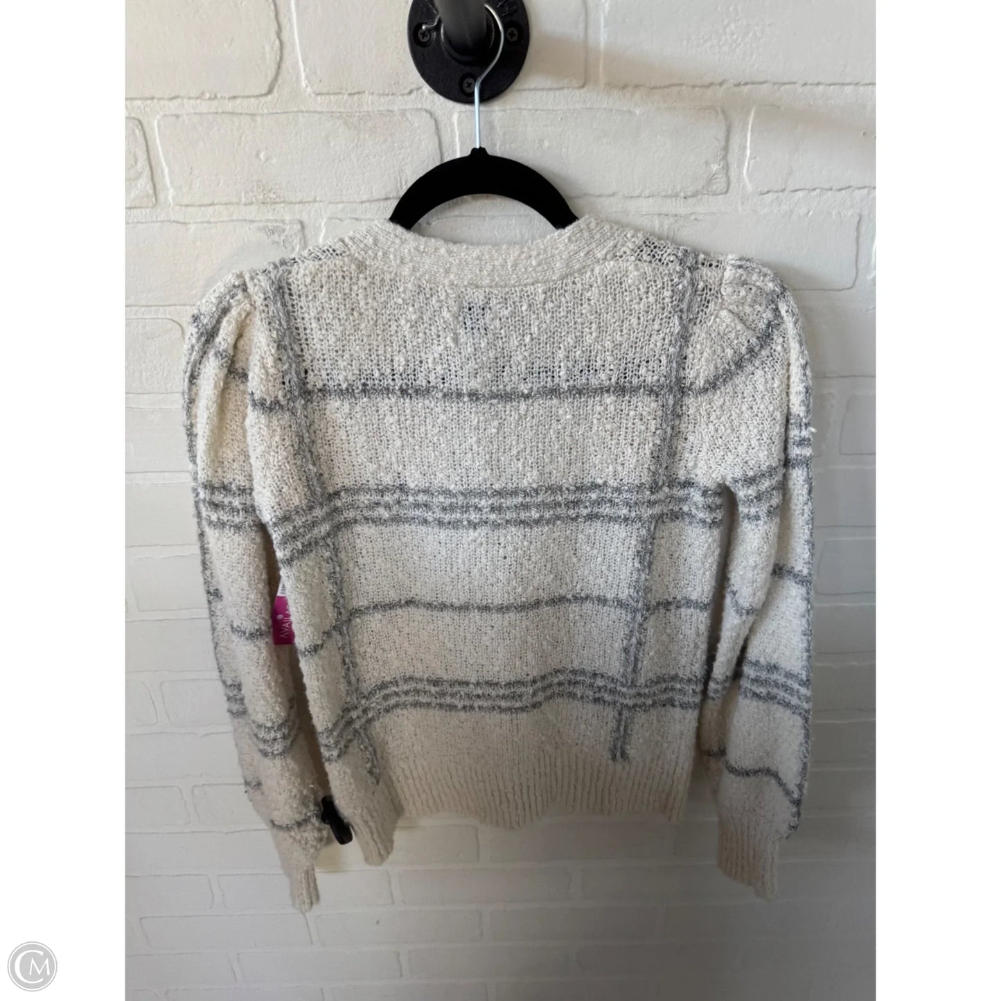 Sweater Cardigan By J By Joie In Grey & White, Size: Xs