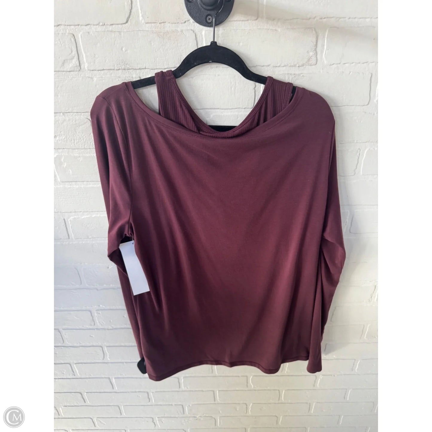 Athletic Top Long Sleeve Crewneck By Athleta In Red, Size: Xl