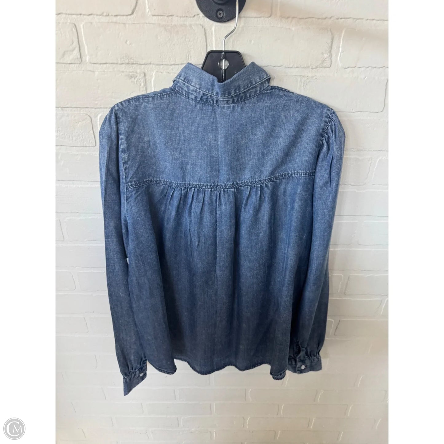 Top Long Sleeve By Jane And Delancey In Blue Denim, Size: S