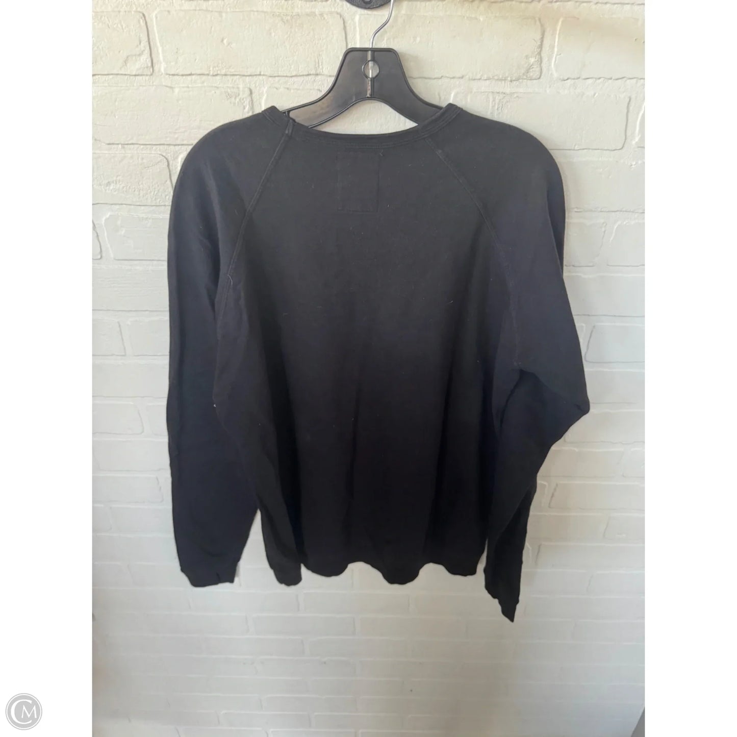 Sweatshirt Crewneck By Clothes Mentor In Black & White, Size: M