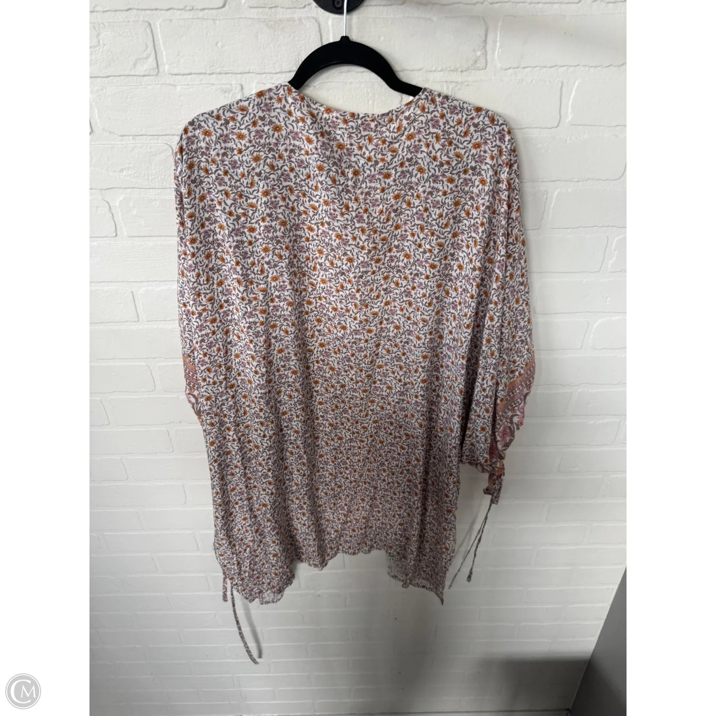 Kimono By Entro In Pink & Tan, Size: Osfm