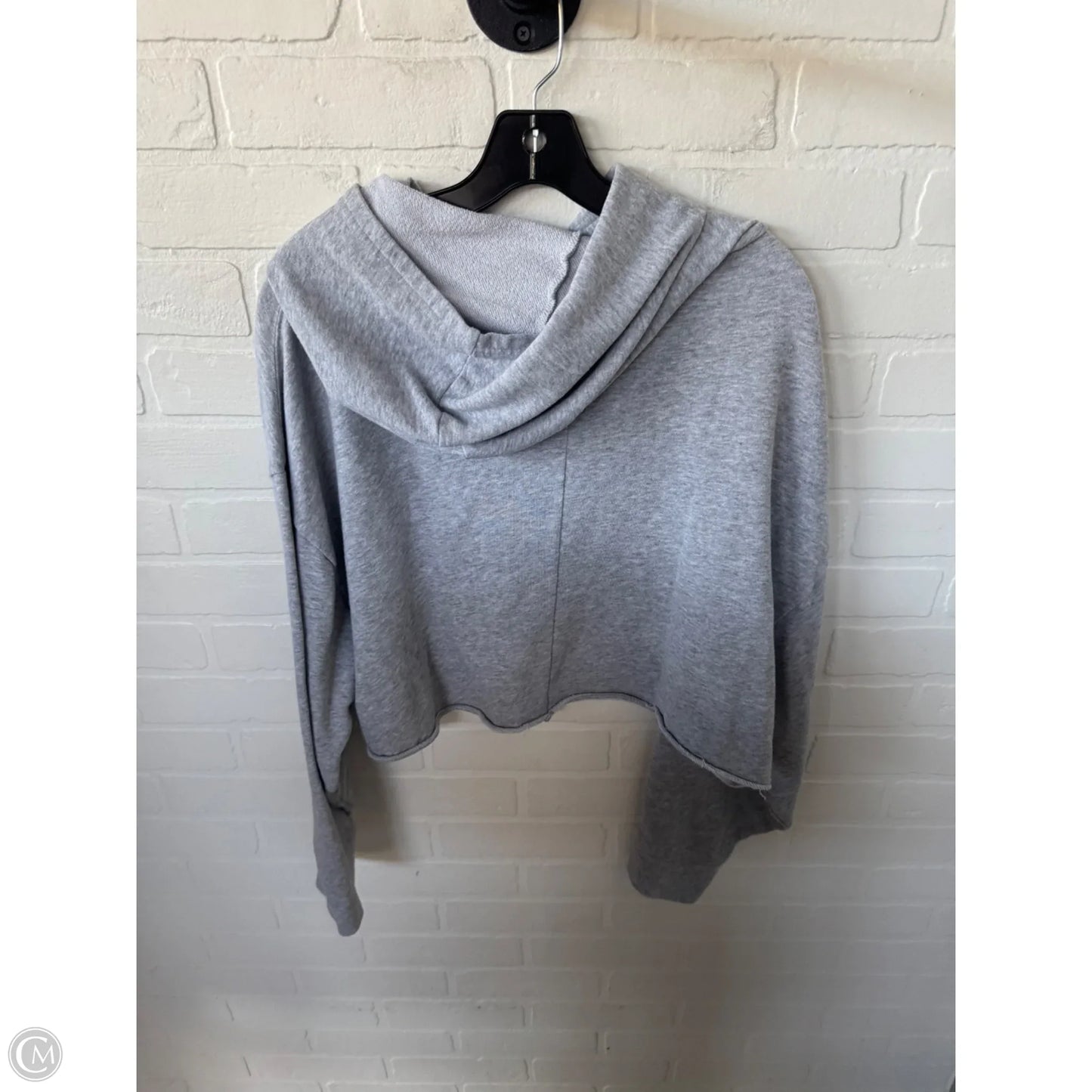 Athletic Sweatshirt Hoodie By Fabletics In Grey, Size: M