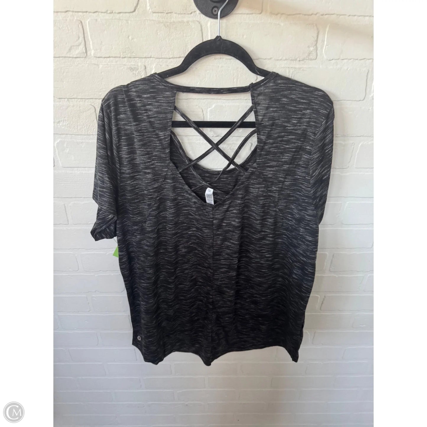 Athletic Top Short Sleeve By Rbx In Black, Size: 2x
