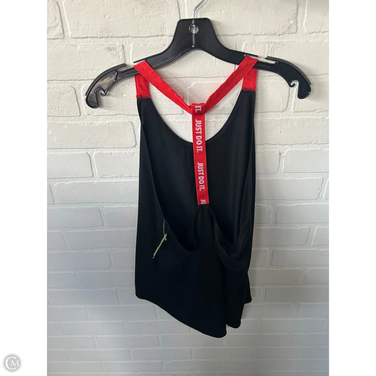 Athletic Tank Top By Nike In Black & Red, Size: L