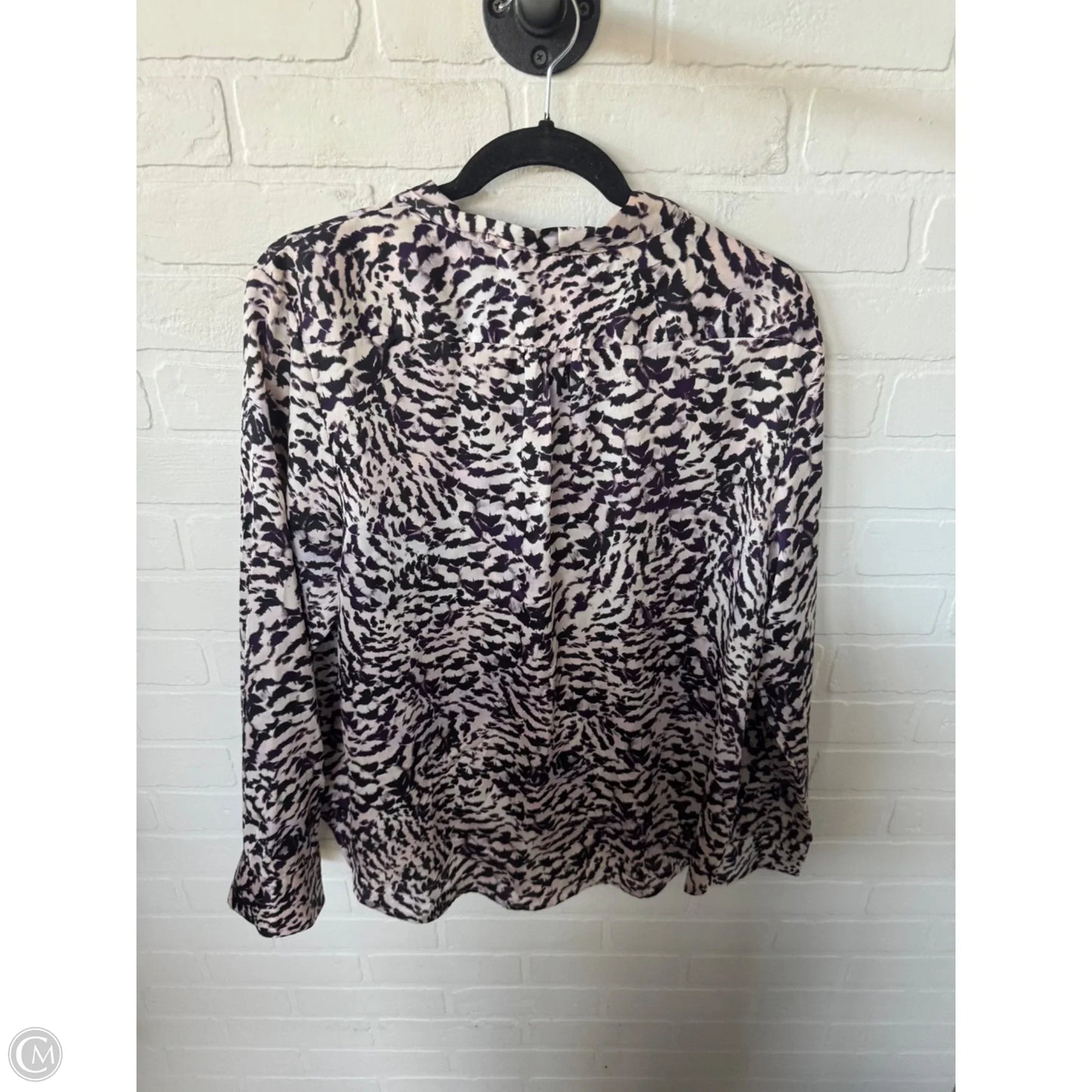 Top Long Sleeve By Apt 9 In Black & Purple, Size: Xl