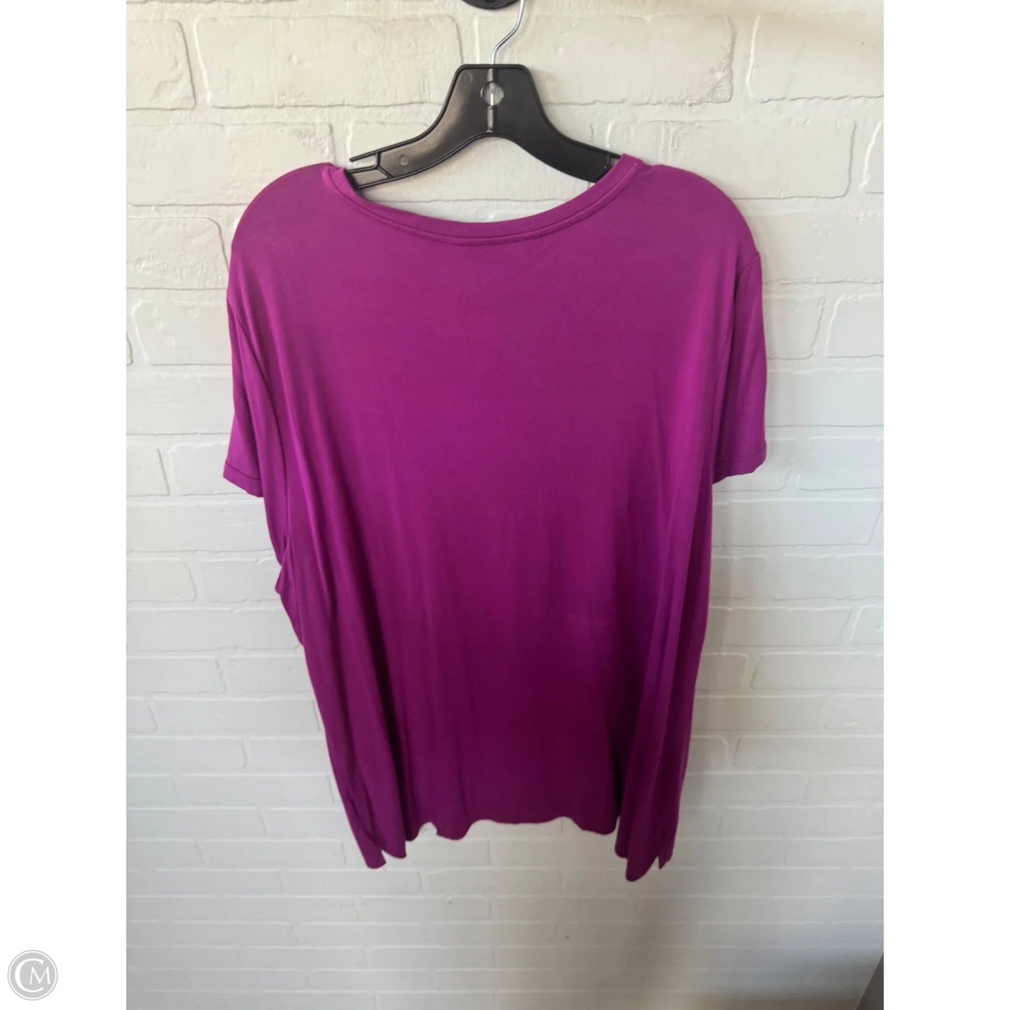 Top Short Sleeve Basic By Ellen Tracy In Purple, Size: Xxl