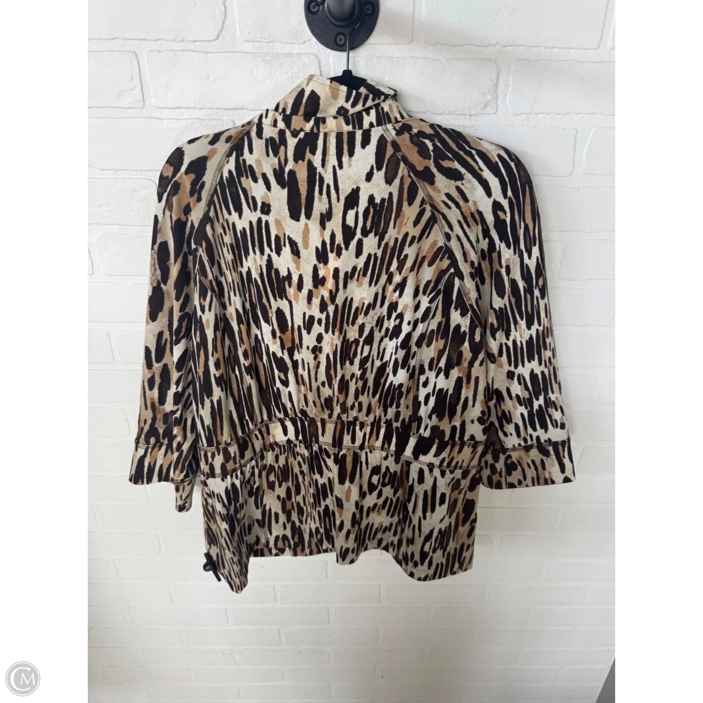 Jacket Other By Zenergy By Chicos In Animal Print, Size: L