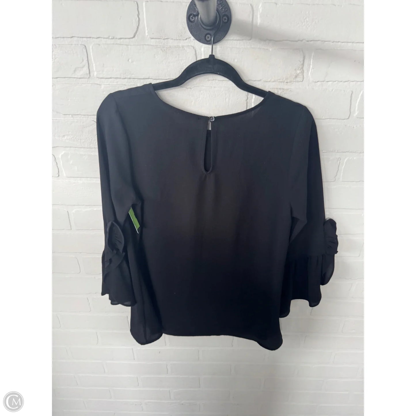 Top 3/4 Sleeve By Pleione In Black, Size: Xs