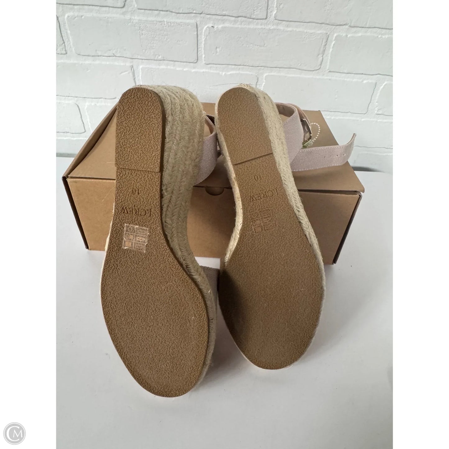 Sandals Heels Wedge By J. Crew In Tan, Size: 10