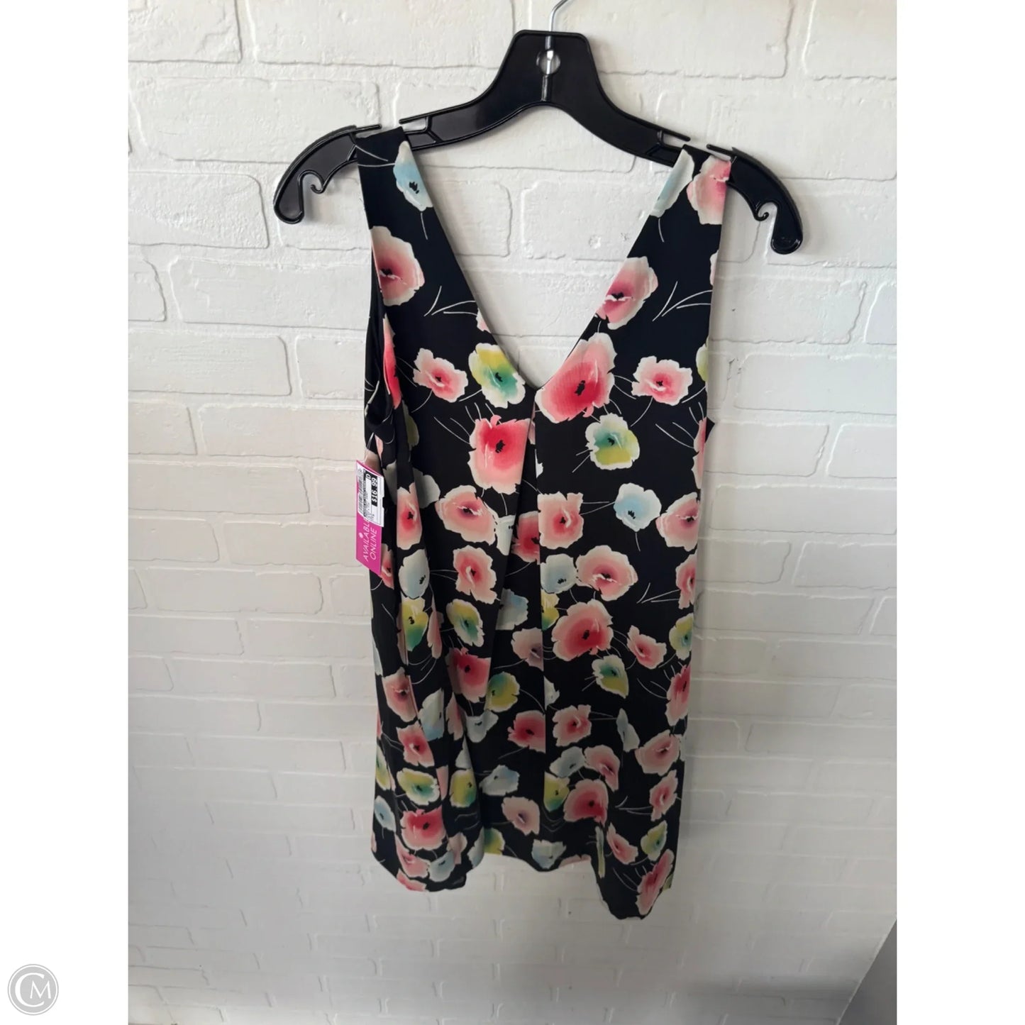Dress Party Short By Lauren By Ralph Lauren In Black & Pink, Size: M
