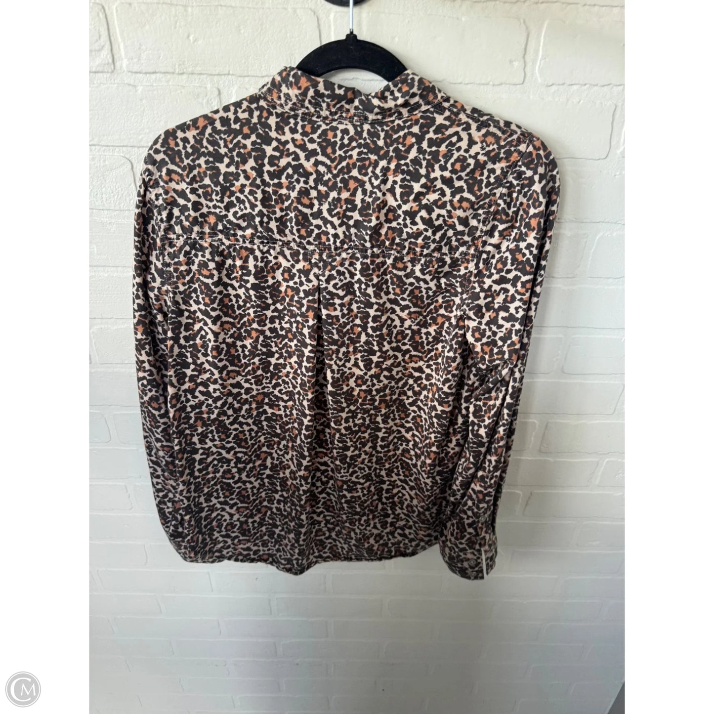 Top Long Sleeve By Calvin Klein In Animal Print, Size: S