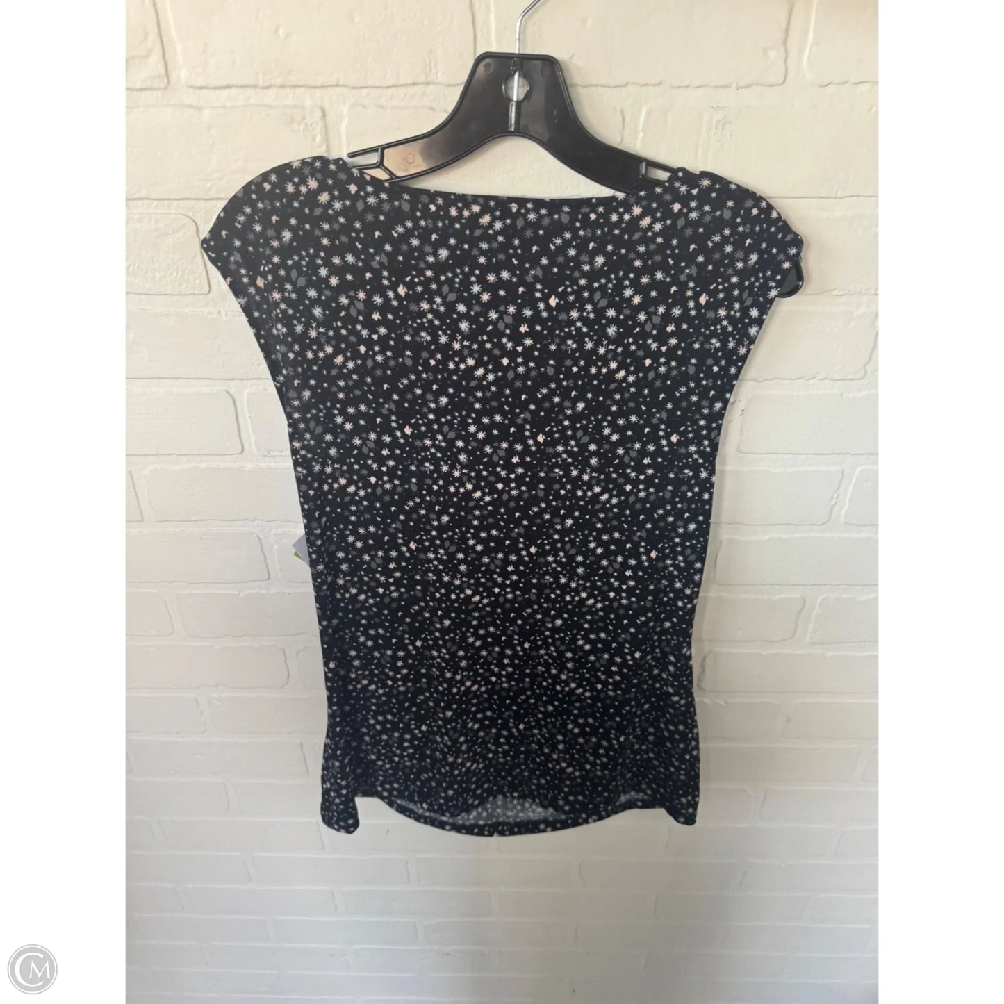 Top Sleeveless By Ann Taylor In Black & Grey, Size: L