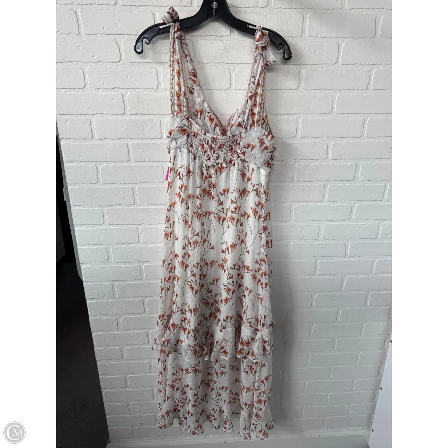 Dress Casual Midi By Chelsea And Violet In Brown & White, Size: L
