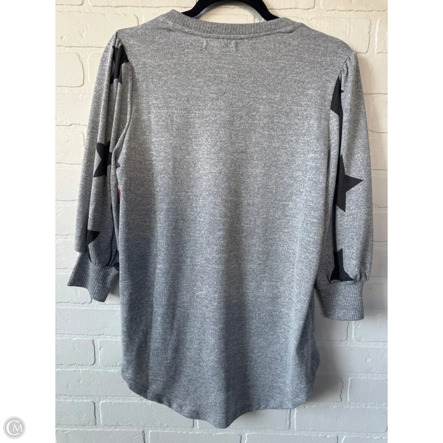 Top 3/4 Sleeve By Clothes Mentor In Grey, Size: S