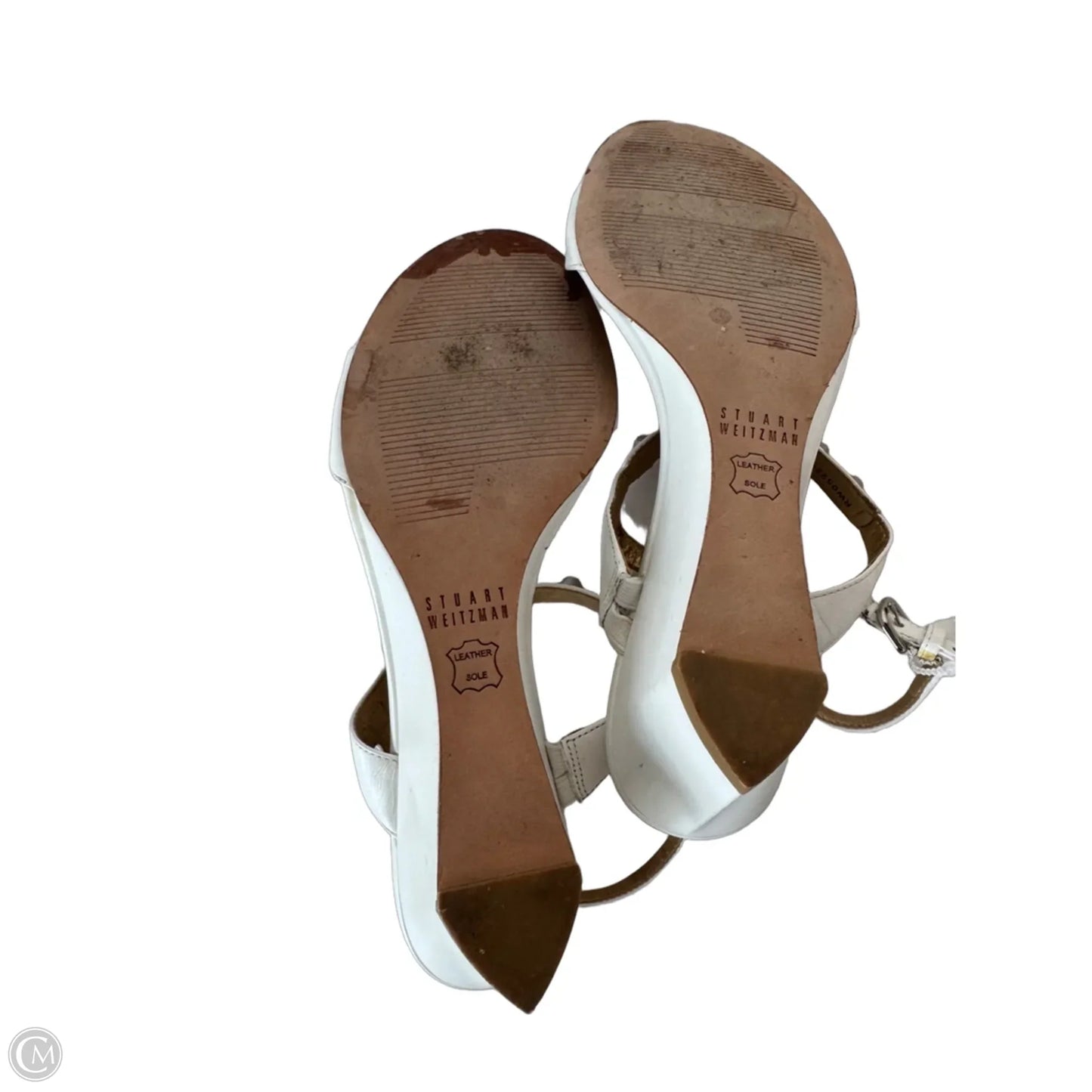 Sandals Designer By Stuart Weitzman In White, Size: 6.5