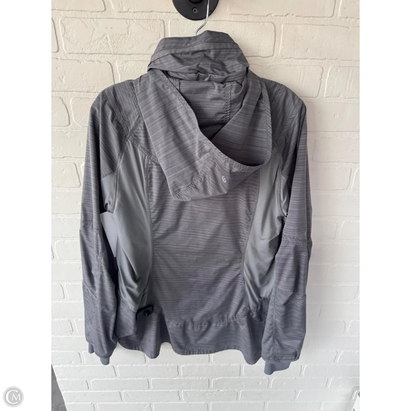 Athletic Jacket By Lululemon In Grey, Size: L