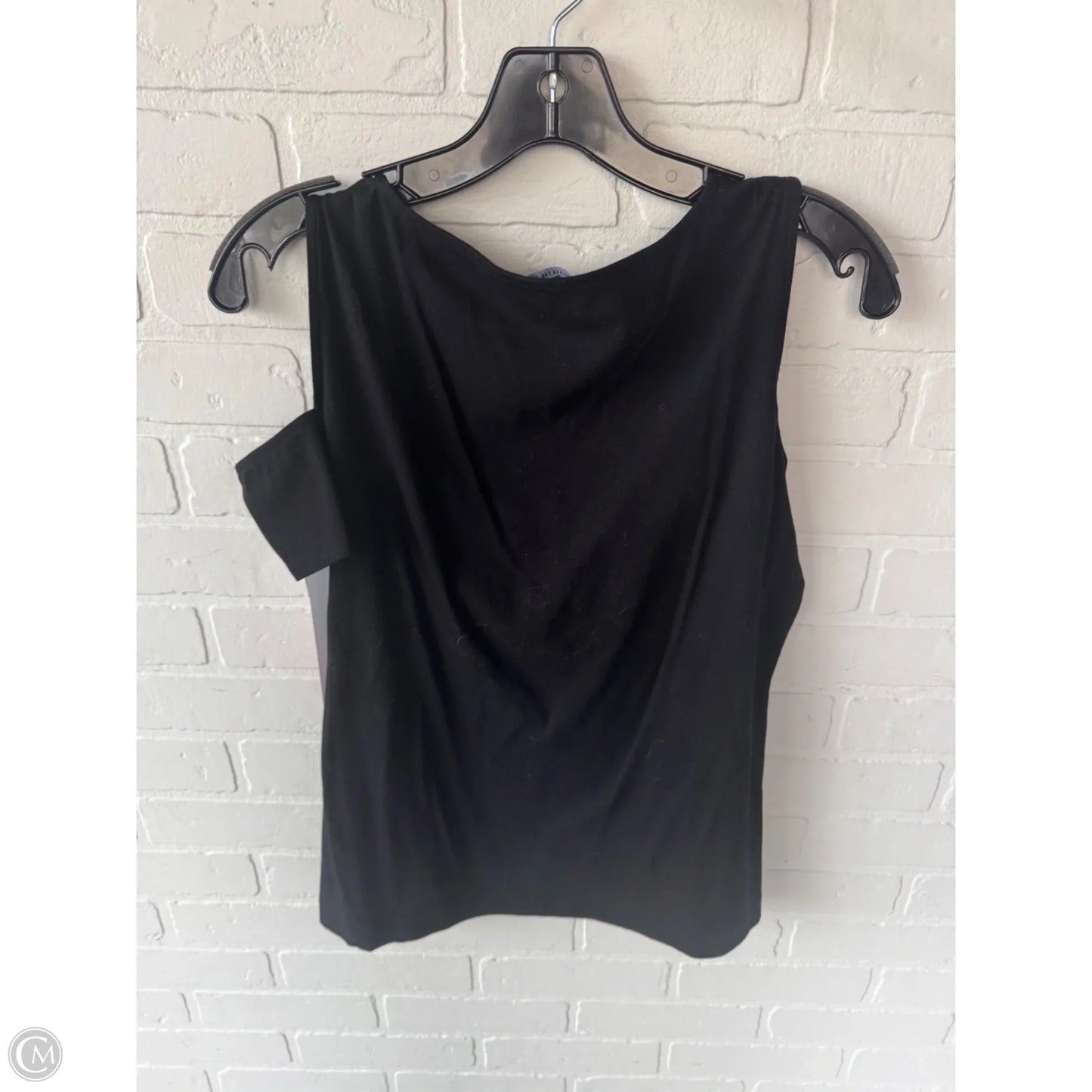 Top Short Sleeve Designer By Lafayette 148 In Black, Size: L