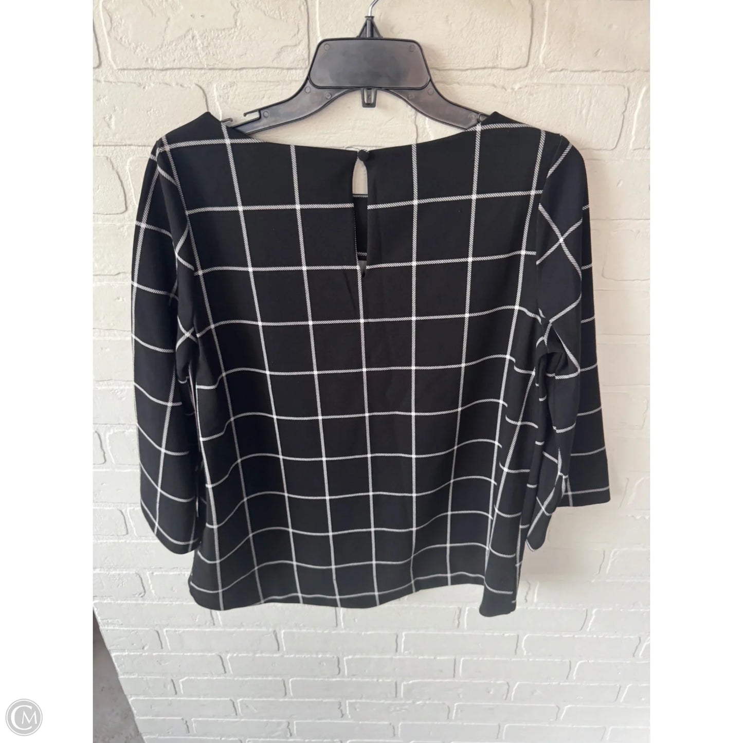 Top Long Sleeve By Melloday In Black & White, Size: M