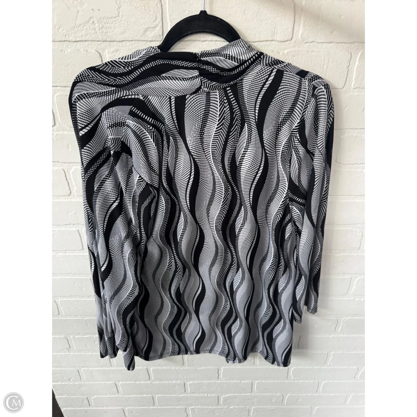 Cardigan By Kasper In Black & White, Size: M