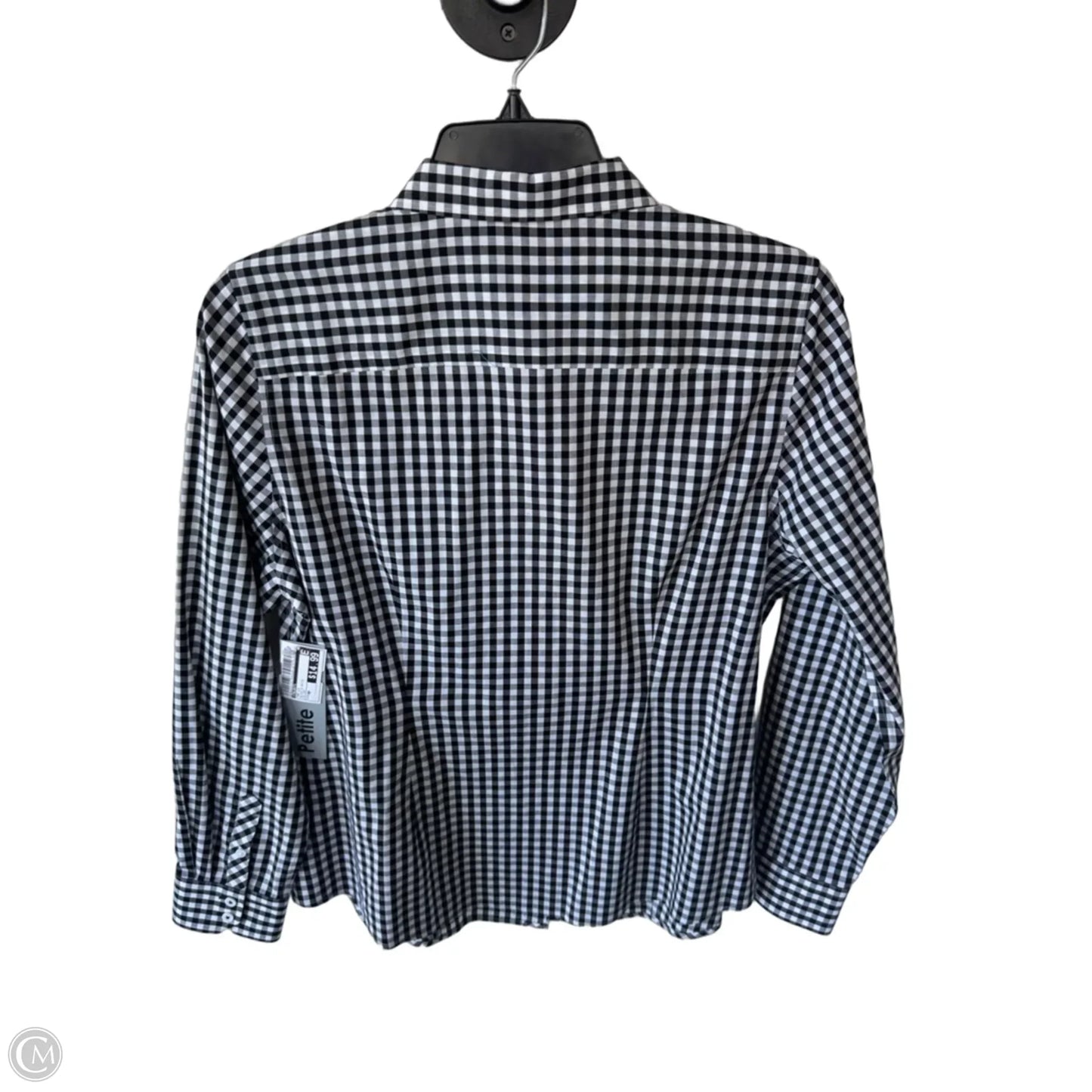 Top Long Sleeve By Talbots In Black & White, Size: Mp