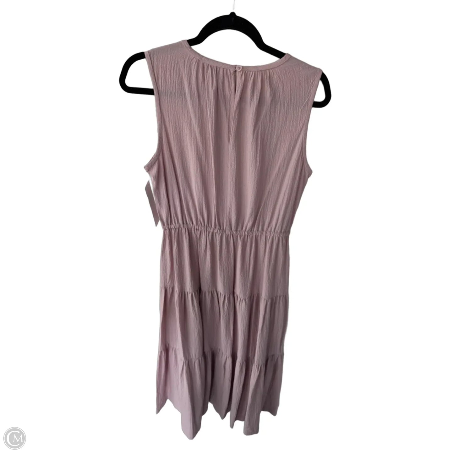 Dress Casual Midi By Calvin Klein In Pink, Size: M