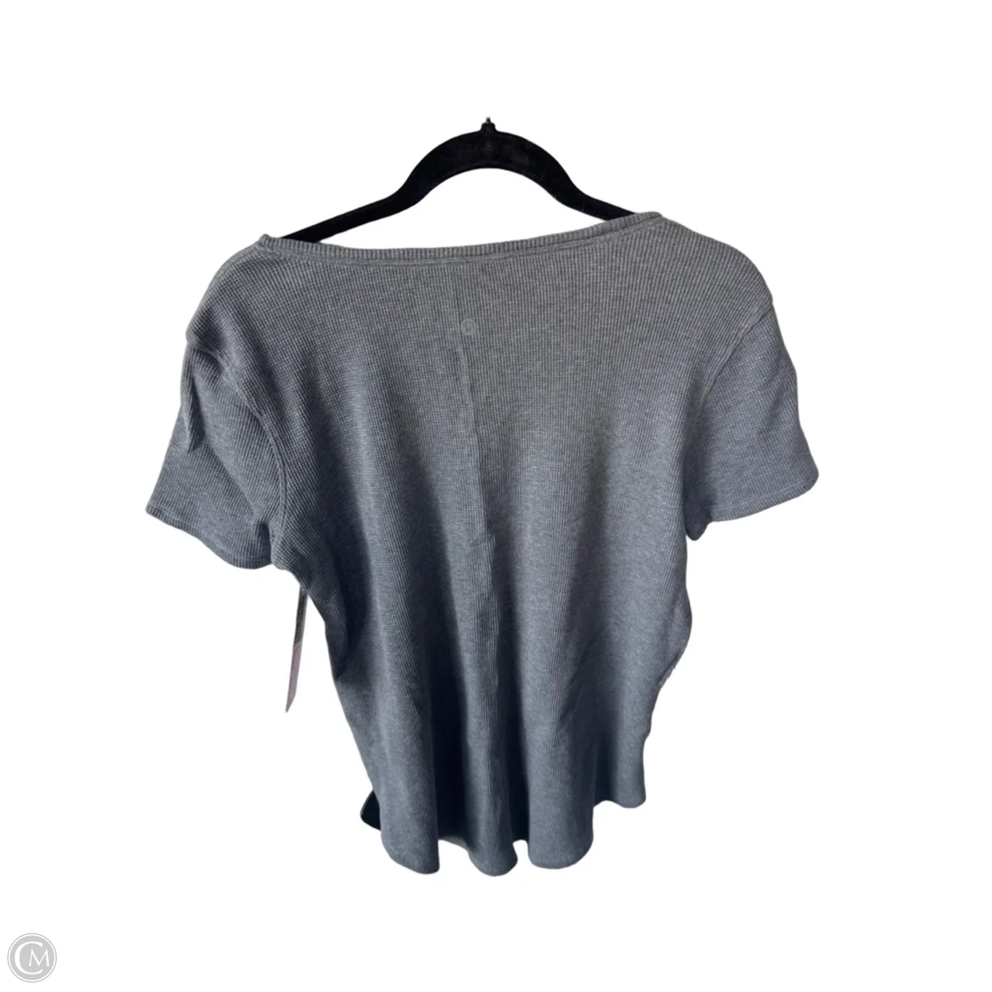 Athletic Top Short Sleeve By Lululemon In Grey, Size: M