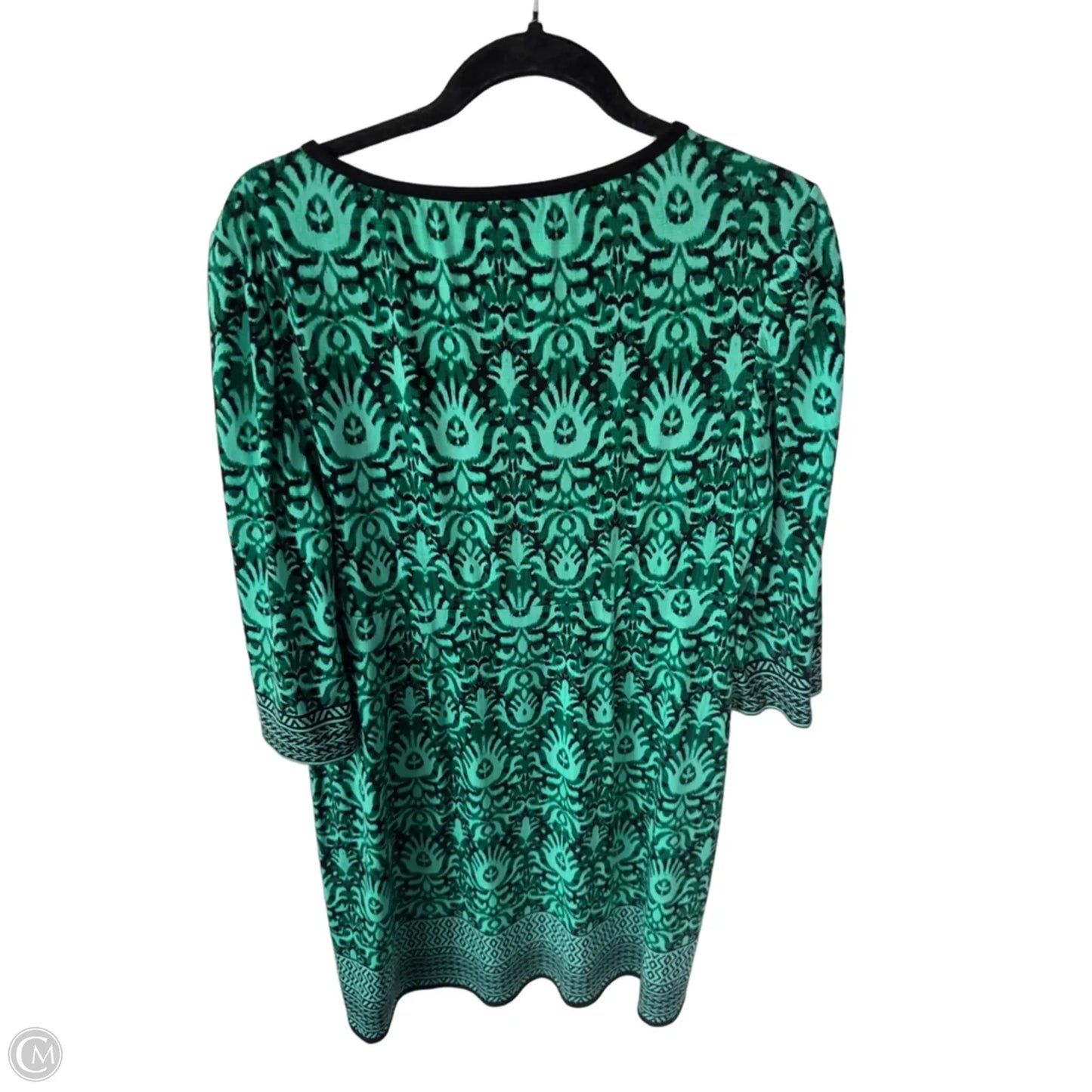 Dress Casual Short By Maggy London In Black & Green, Size: L