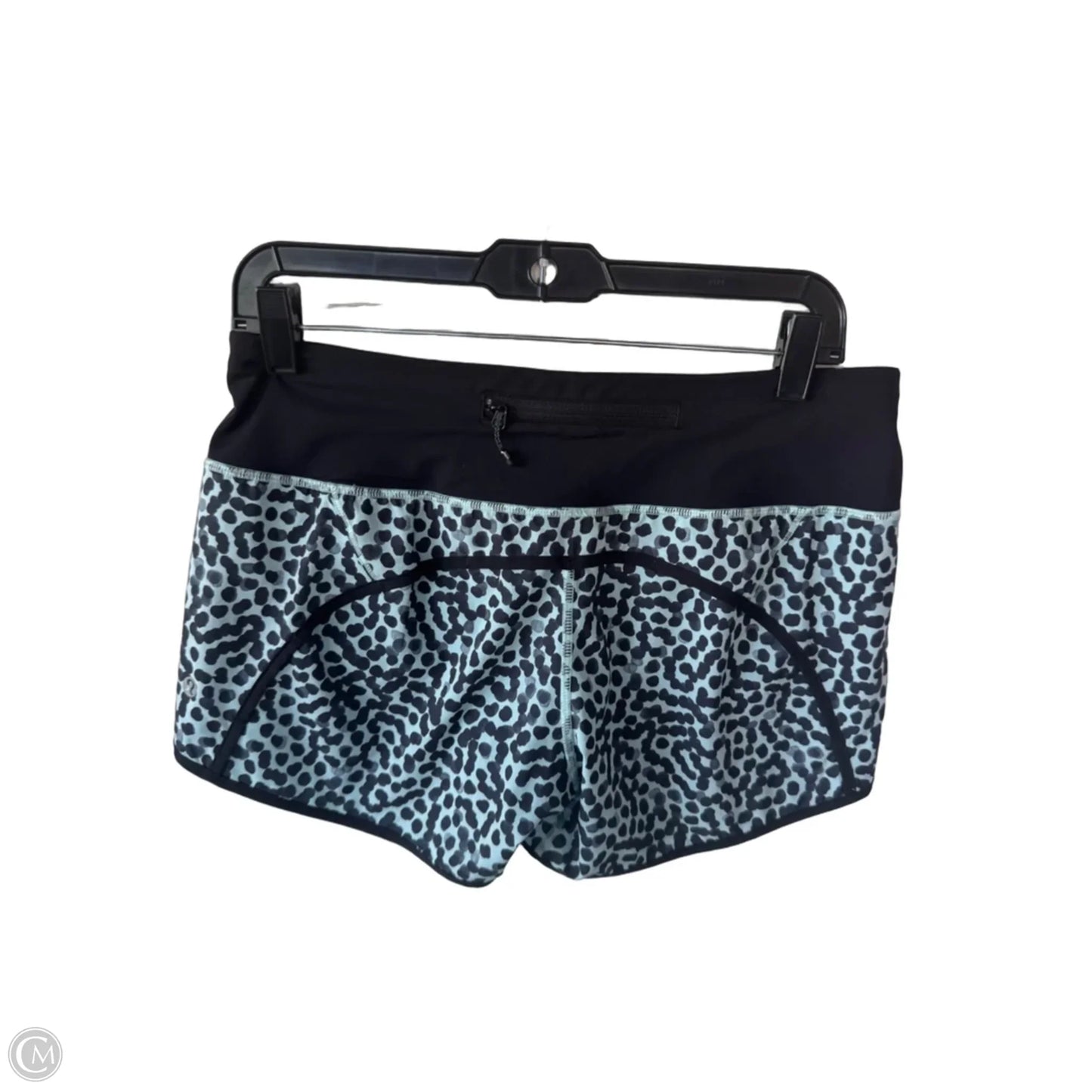 Athletic Shorts By Lululemon In Black & Blue, Size: 6