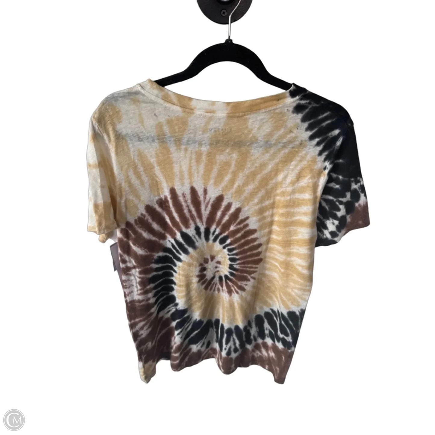 Top Short Sleeve By Cma In Brown & Yellow, Size: S
