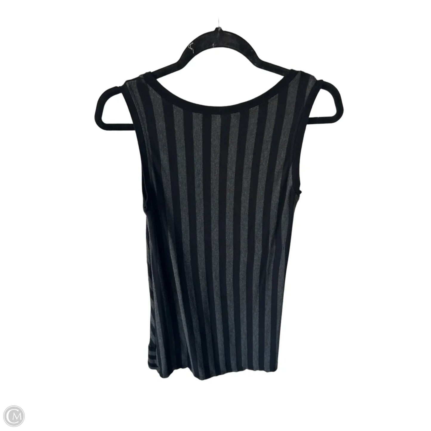 Top Sleeveless By Cabi In Black & Grey, Size: Xs