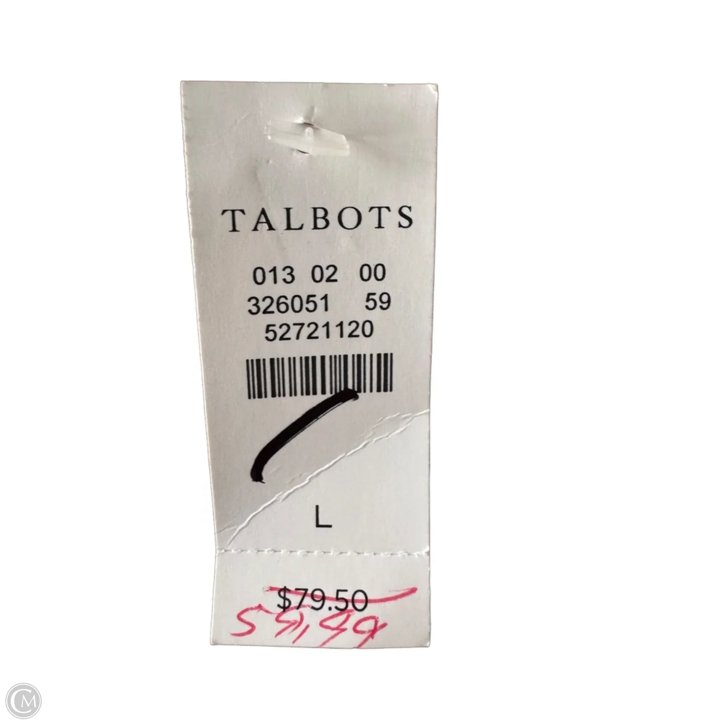 Top Short Sleeve By Talbots In Black & Pink, Size: L