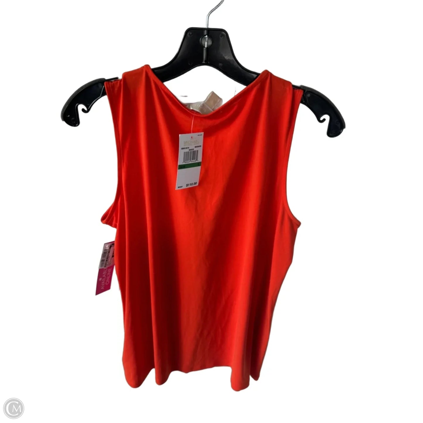 Top Sleeveless By Michael By Michael Kors In Orange, Size: L