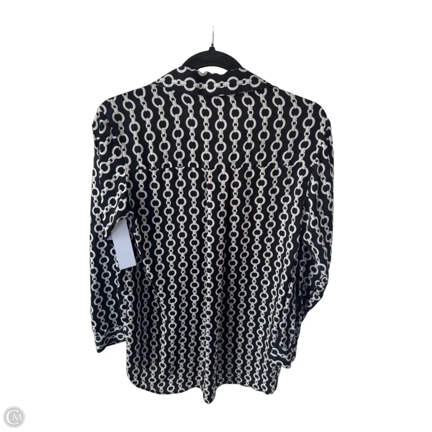 Tunic Long Sleeve By Zara In Black & Grey, Size: S