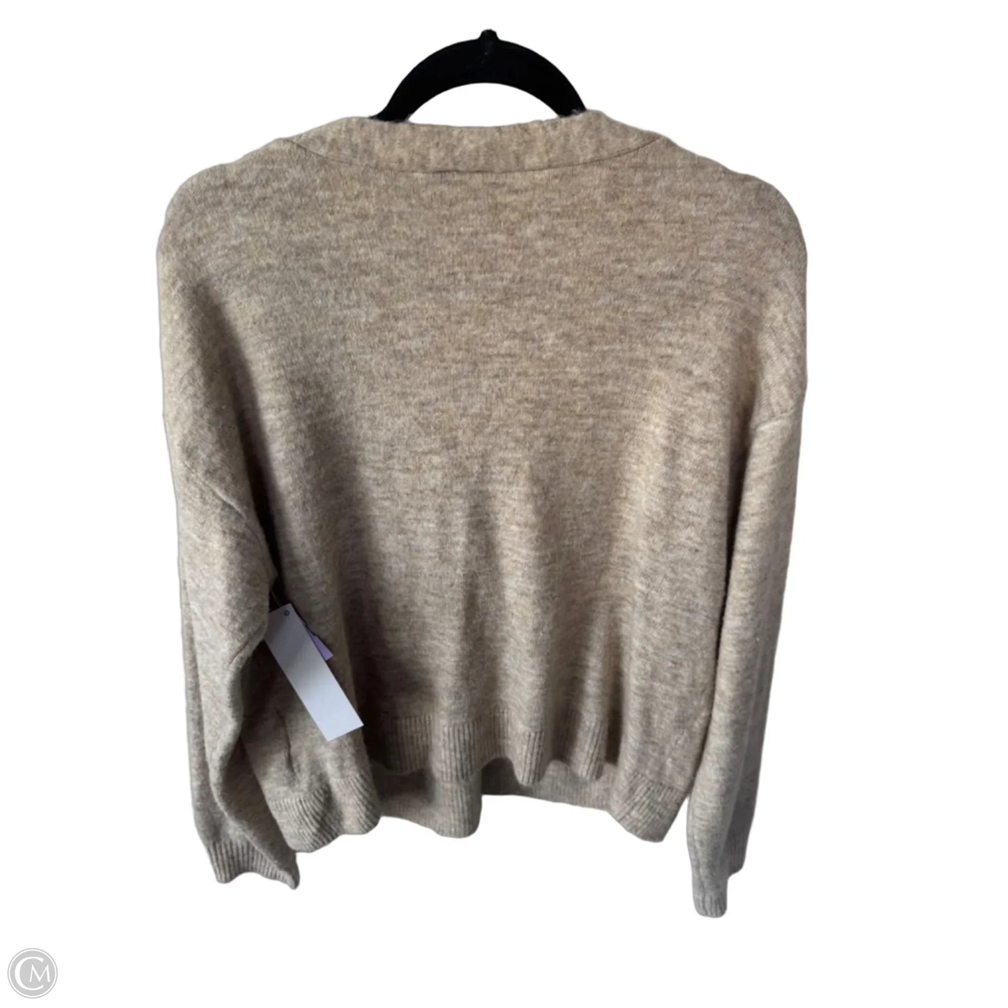 Sweater Cardigan By Divided In Tan, Size: M