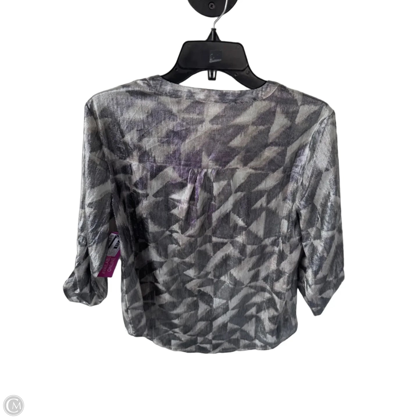 Top 3/4 Sleeve By Maurices In Silver, Size: S