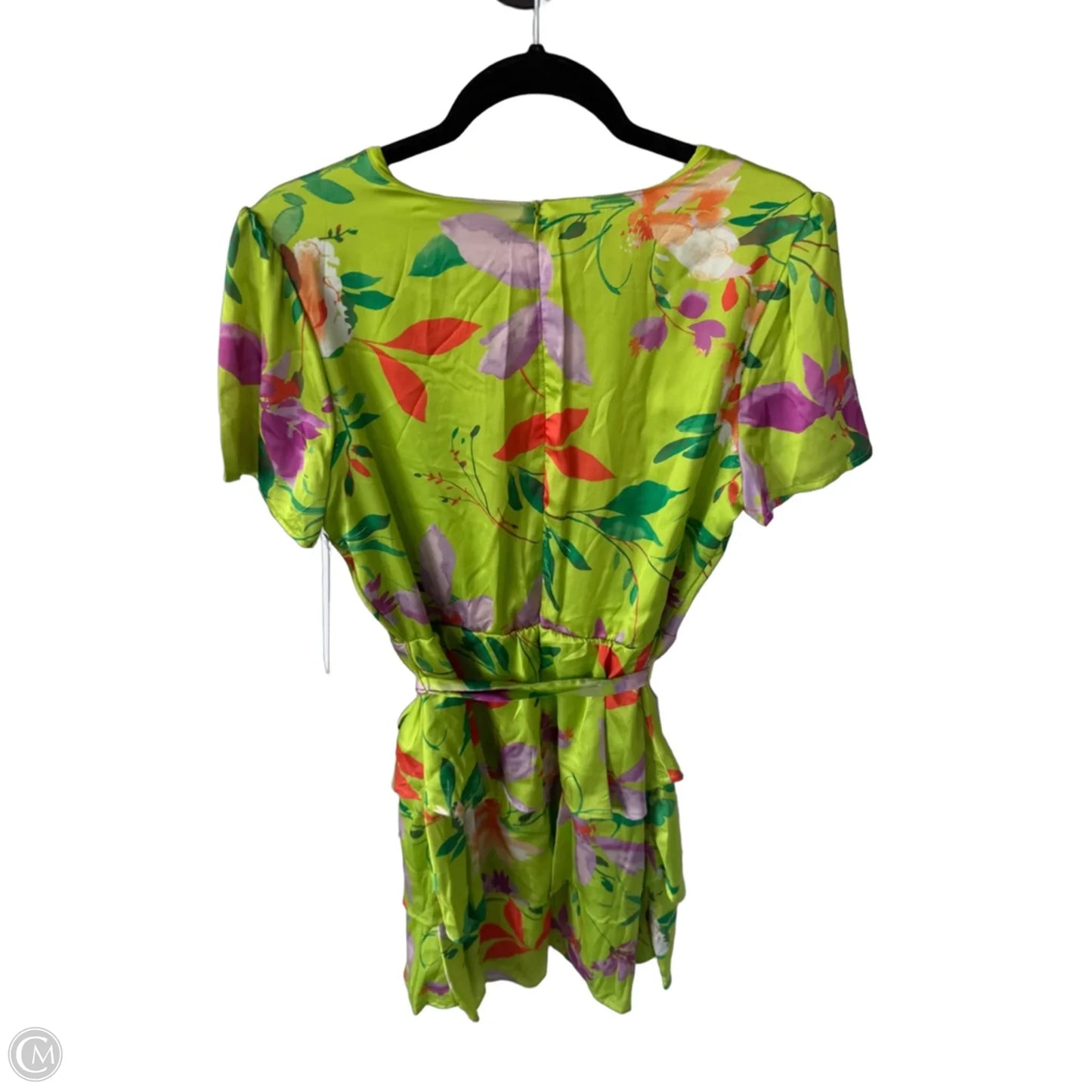 Dress Casual Short By Nicole By Nicole Miller In Green & Orange, Size: M