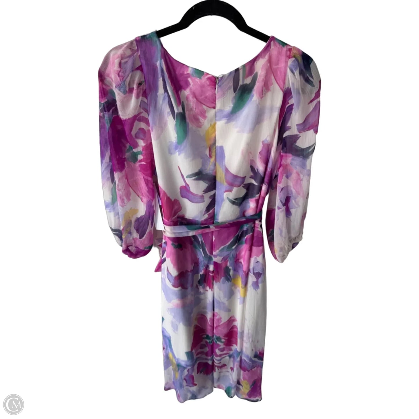 Dress Party Midi By Dkny In Purple & White, Size: L