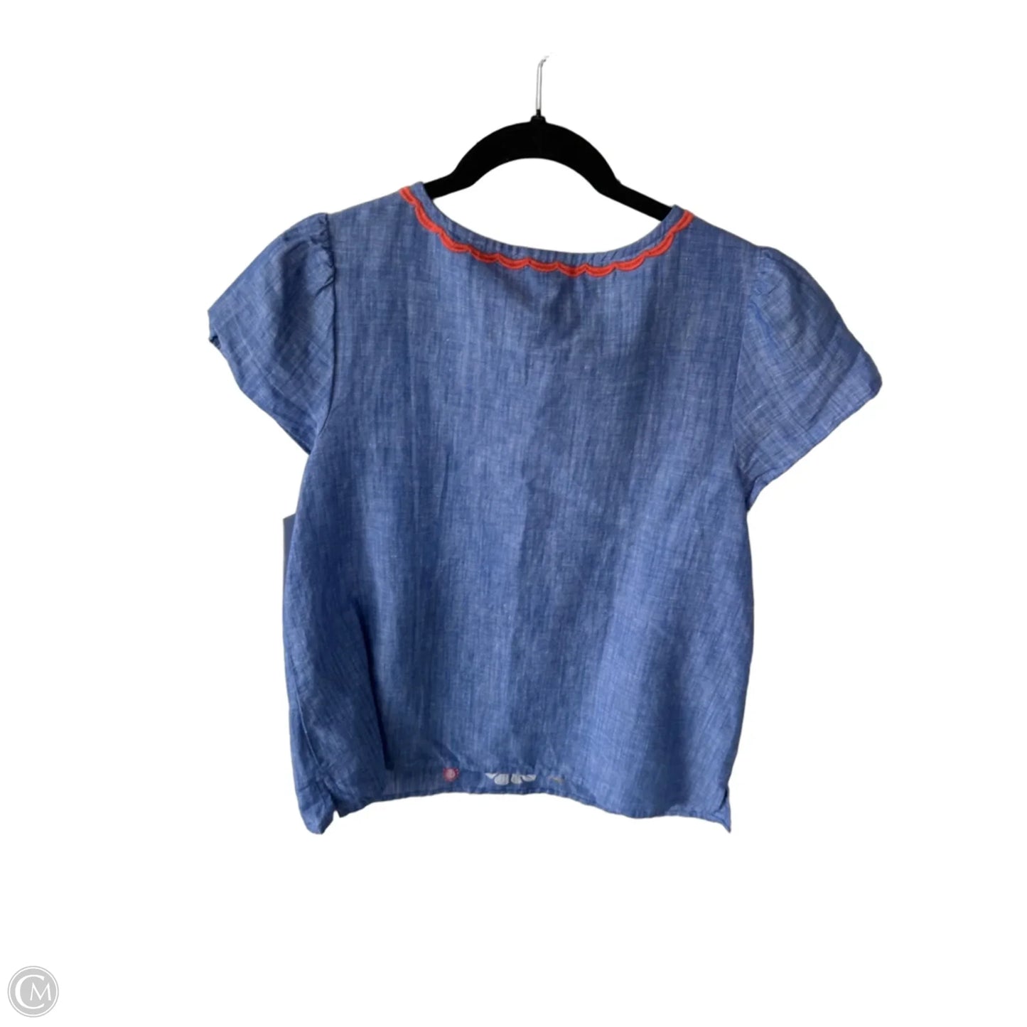 Top Short Sleeve By Talbots In Blue & Orange, Size: Mp