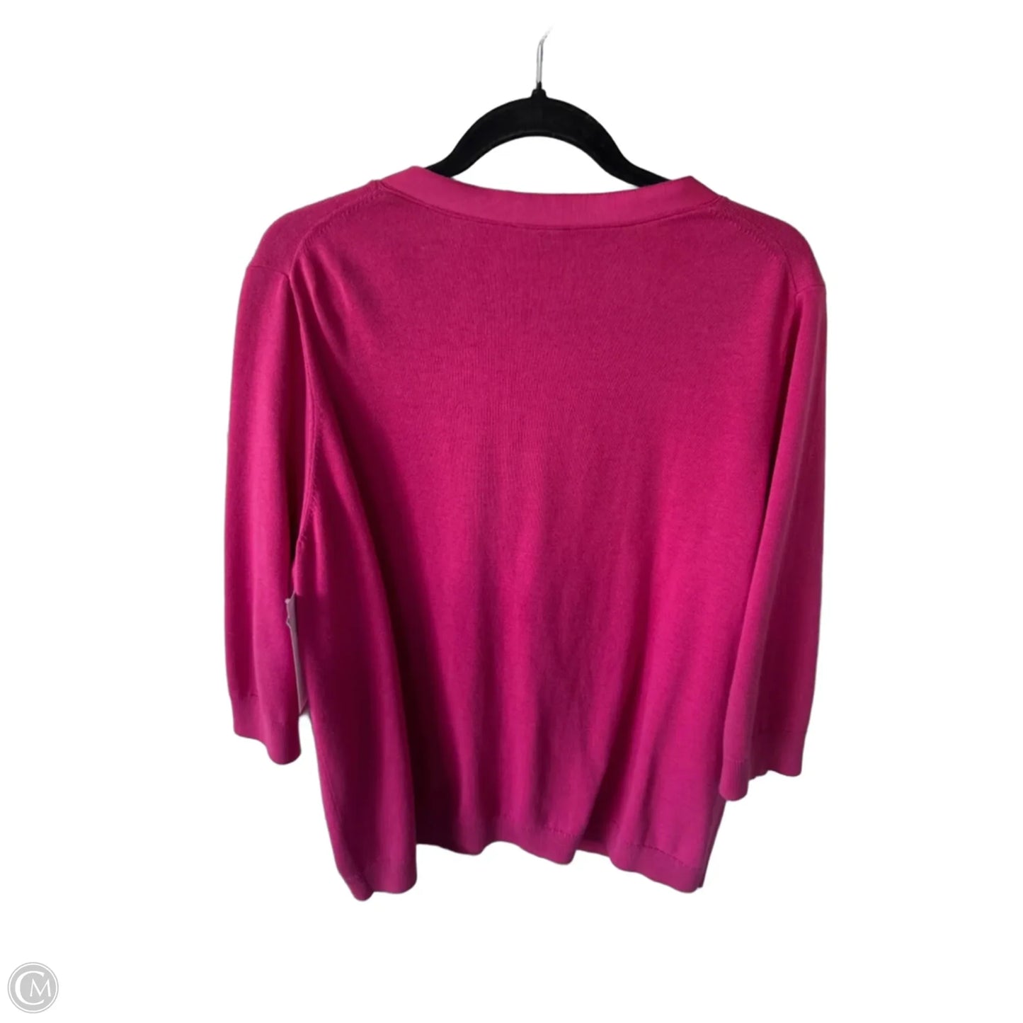 Sweater Cardigan By Talbots In Pink, Size: 2x