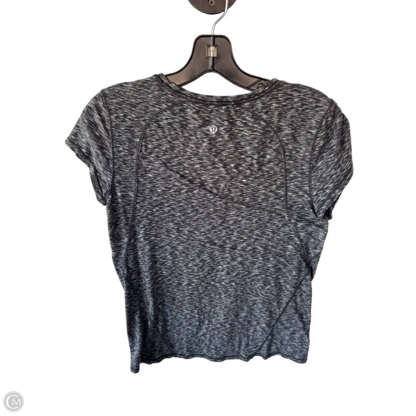 Athletic Top Short Sleeve By Lululemon In Grey, Size: S