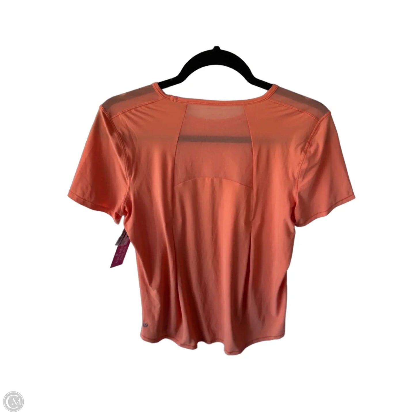 Athletic Top Short Sleeve By Lululemon In Orange, Size: S