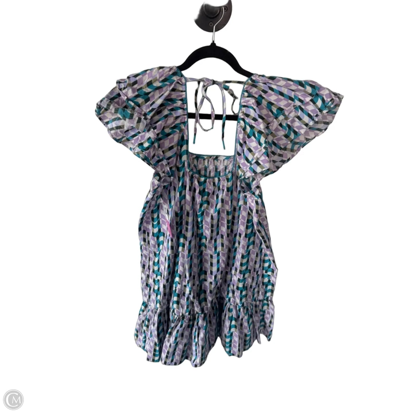 Dress Casual Short By Anthropologie In Purple & White, Size: S