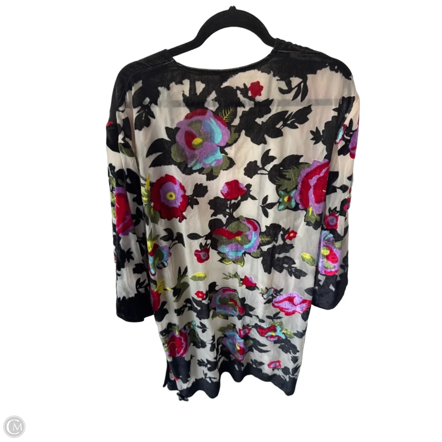 Kimono By Anthropologie In Black & Tan, Size: Osfm