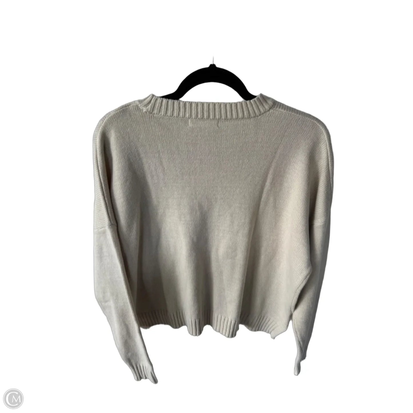 Sweater By Moon And Madison In Cream & Tan, Size: M