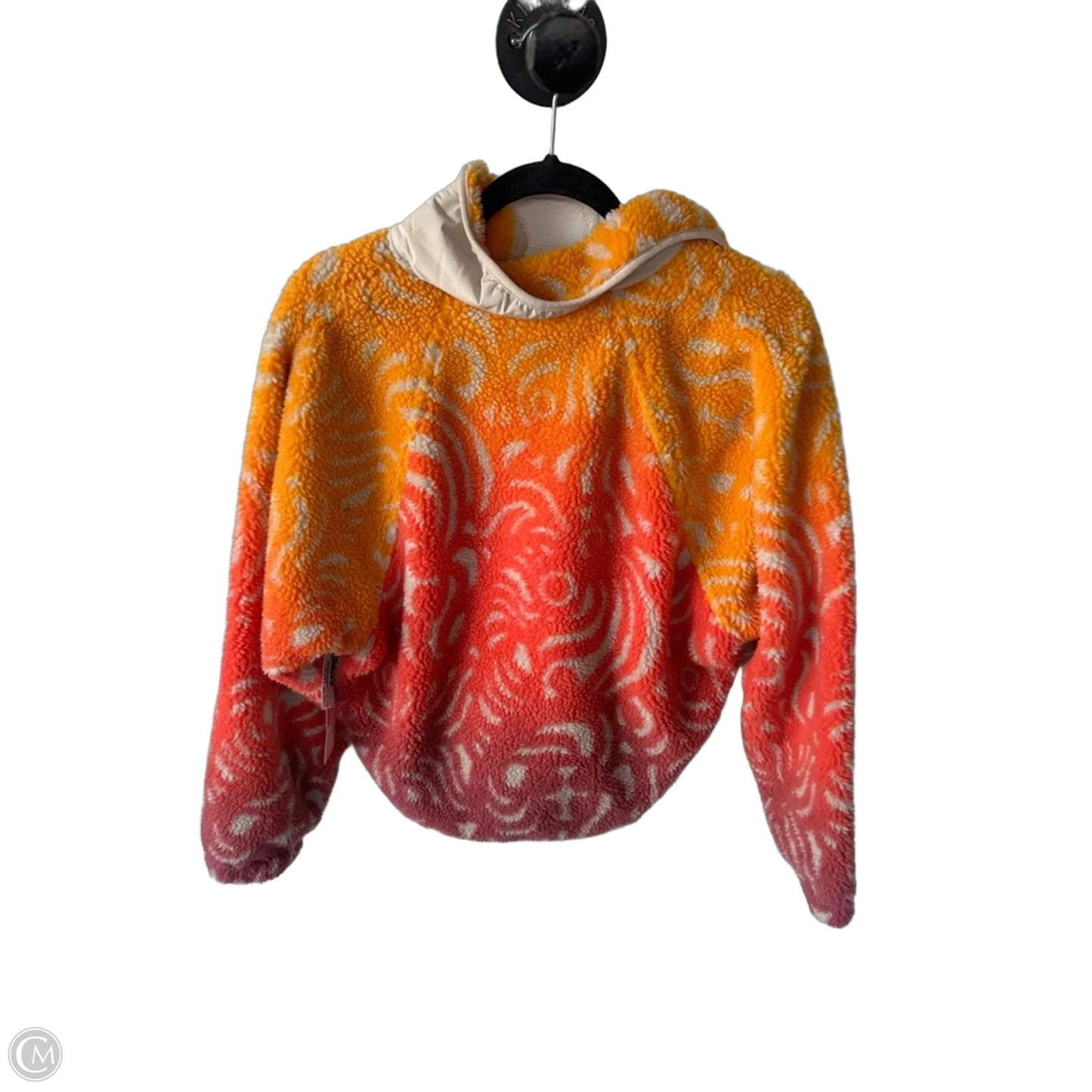 Jacket Fleece By Free People In Orange & Yellow, Size: Xs
