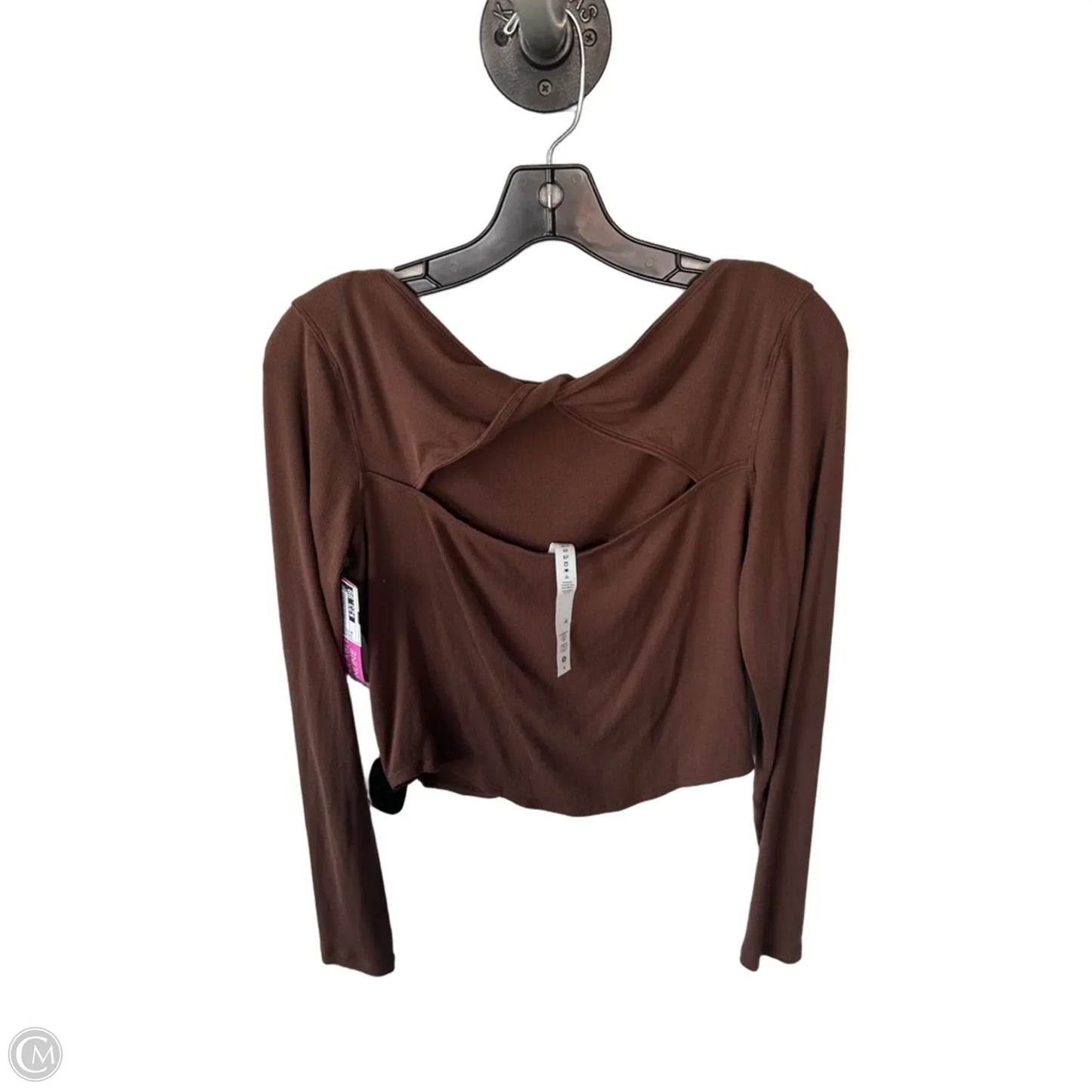 Athletic Top Long Sleeve Crewneck By Lululemon In Brown, Size: M