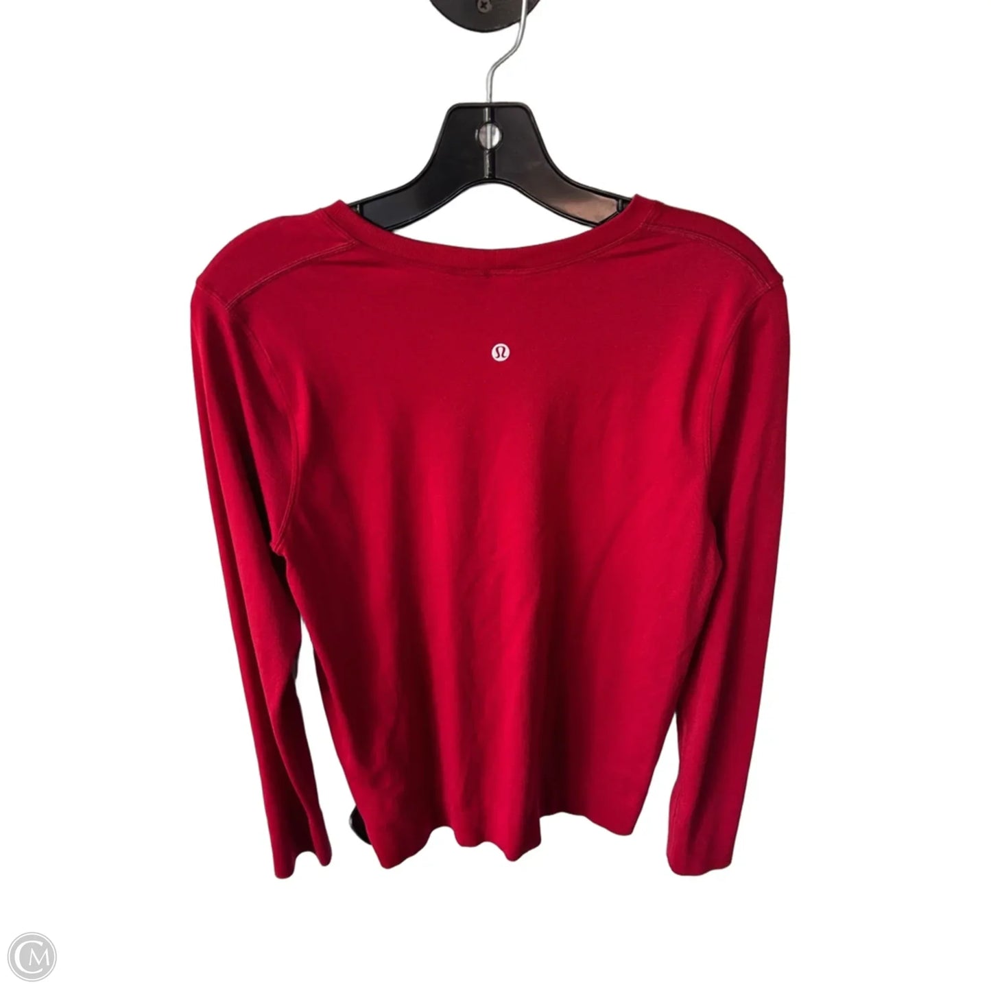 Athletic Top Long Sleeve Crewneck By Lululemon In Red, Size: S