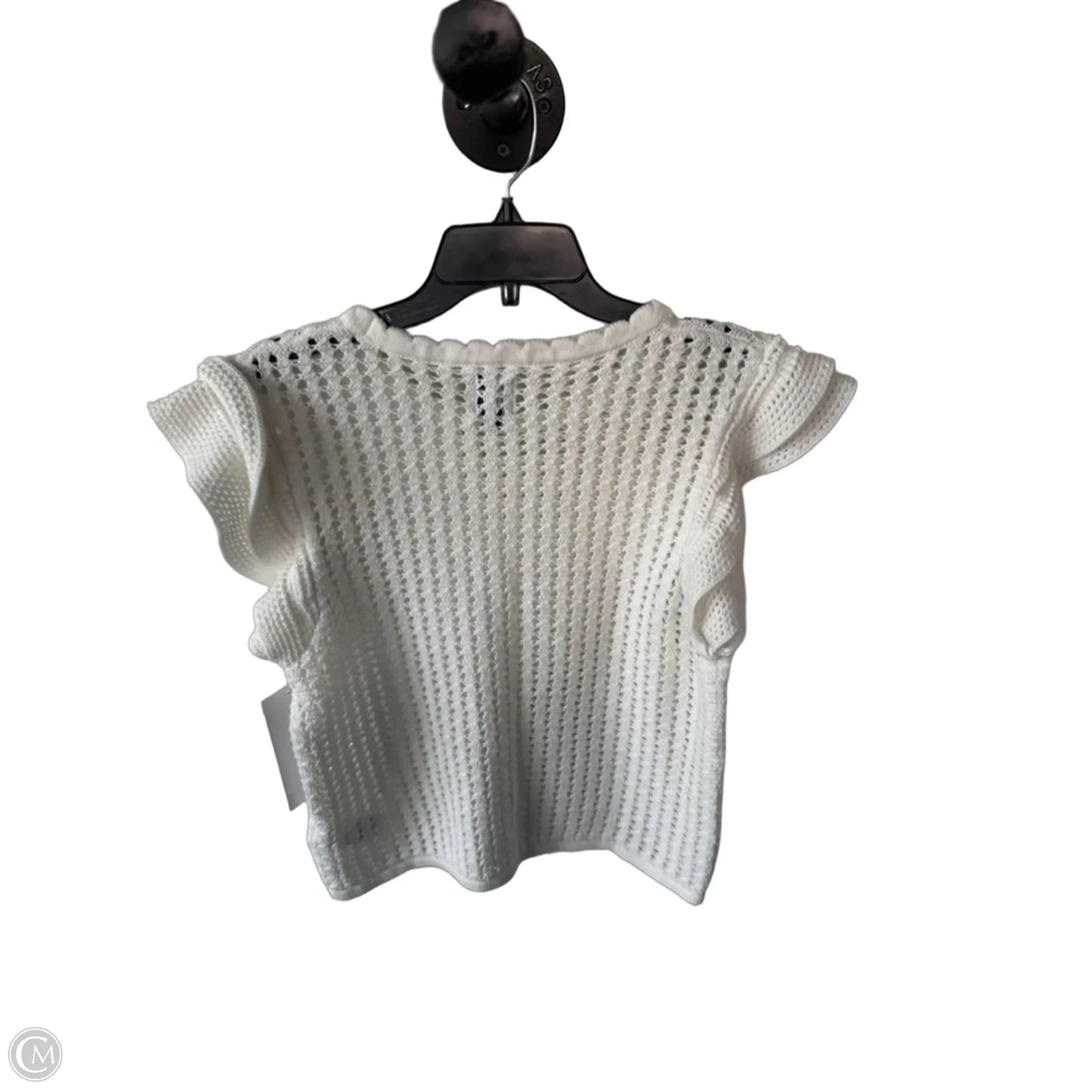 Sweater Short Sleeve By Gap In White, Size: M